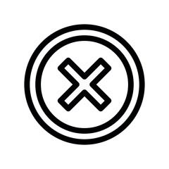 Cancel Cross Icon Combined with a Small Gear for Error Settings