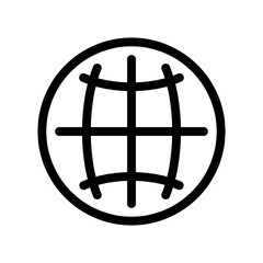 Minimalist Globe Illustration for Global Network and Connectivity