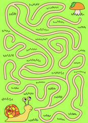 Snail maze graphic color sketch vertical illustration vector 