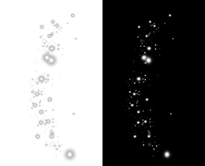 Naklejka premium white dust PNG, Christmas dust glowing bokeh confetti light and glitter texture overlay for your design. 