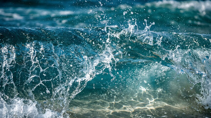 Wave Splash Close up Shot
