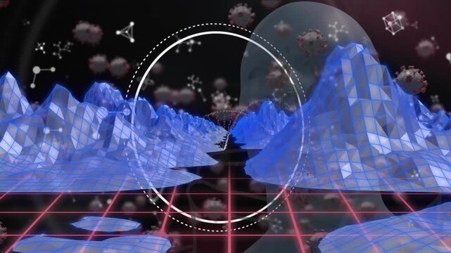 Animation of digital brain spinning over unk