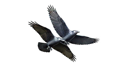 Fototapeta premium Two Ravens in Flight