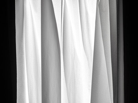 Abstract Soft Fabric Folds with Dramatic Light and Shadow