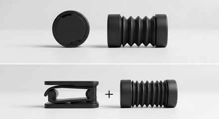 Tactile Spring Clip and Bellows Sensory Fidget Tool Combination