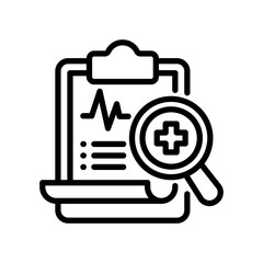 Diagnosis line icon