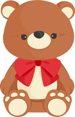 Obraz premium illustration valentine teddy bear