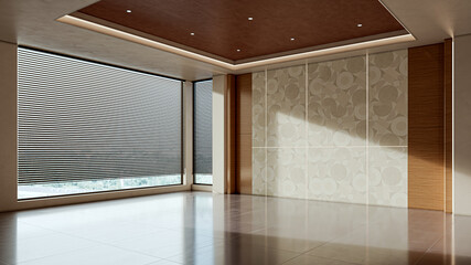 Obraz premium Large luxury modern bright interiors Living room mockup illustration 3D rendering