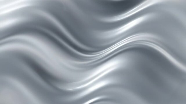 Abstract smooth silver wave texture background with shiny glossy fluid or liquid effect for modern designs