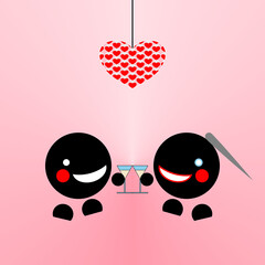 Fototapeta premium Illustration pour Saint-Valentin