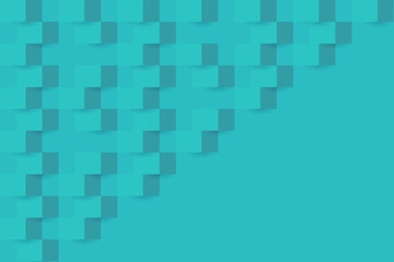 Obraz premium Abstract Geometric Tile Vector Background with Cyan Blocks