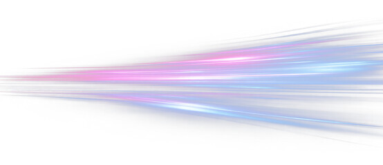 Colorful futuristic light streaks with glowing energy flow motion lines and sci fi abstract vector effect on transparent background  © Ivan