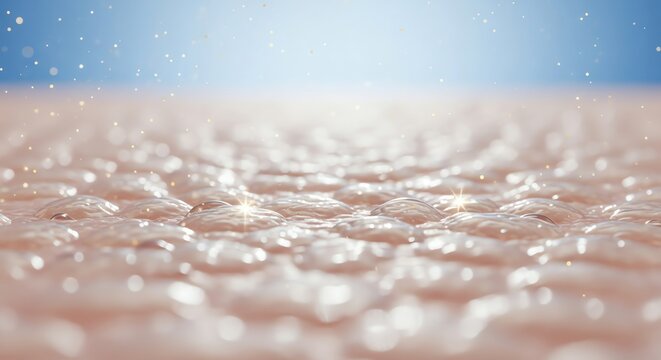Skin texture closeup with water droplets