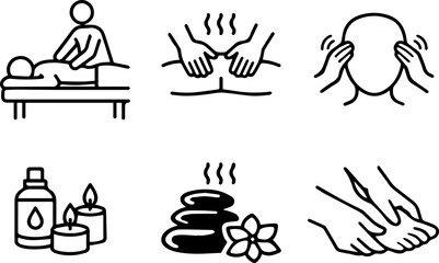 Massage and Spa Therapy Icons