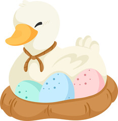 Fototapeta premium illustration easter egg duck