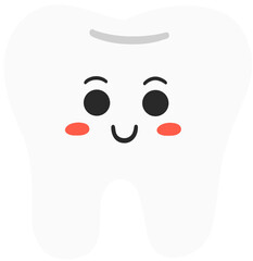 Smiling Tooth Cartoon Vector Illustration