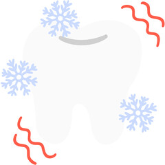 Stylized Sensitive Tooth Vector Illustration