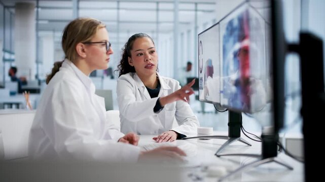 Femal Dentists Using Computer Technology
