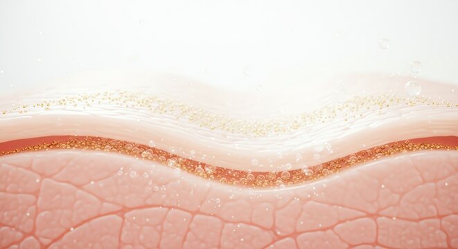 Skin layers with moisturizing droplets