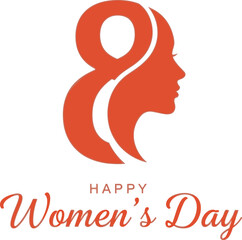 Vector Illustration of Happy Women's Day Celebration with Elegant Logo Design