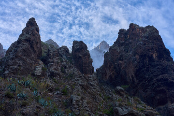 Masca gorge vertical cliffs