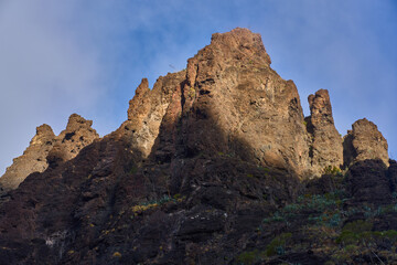 Masca gorge vertical cliffs