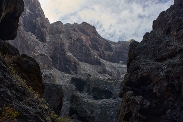 Masca gorge vertical cliffs