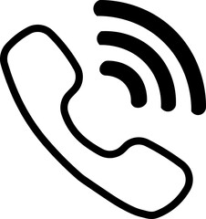 phone call glyph icon  Phone icon isolated on white background. Telephone symbol. Vector illustration SVG Ringing phone icon. Retro symbol. White icon with shadow on tran  