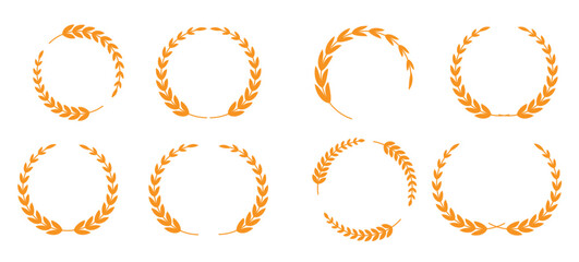 golden laurel wreath award symbol set gold laurel wreath © Luma