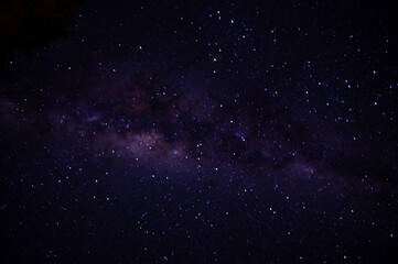 Fototapeta premium Sky with a bright Milky Way on a starry night