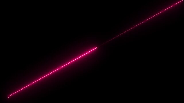 Neon Glowing Line Animation on Dark Background for App UI, Web Interface, Futuristic Digital Divider and Light Effect Design