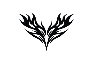 Collection Of Grunge Y2k Tattoo Streetwear Graphic Elements. Gothic Neo Tribal Cyber Sigilism Shapes Vector Design.  Neo tribal cyber  dark abstract shapes tattoo design.