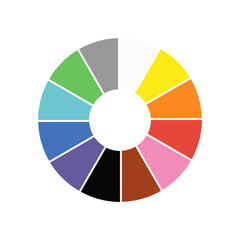Obraz premium Professional donut chart infographic for business data and color palette layout.
