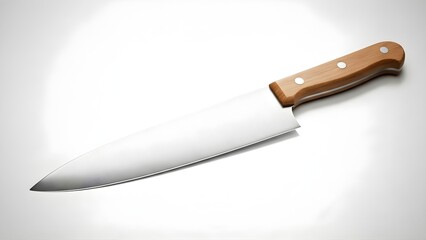 Professional Chef Knife on Clean Background &ndash; Kitchen Tool Stock Photo