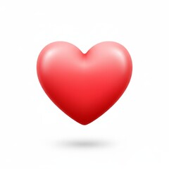 Vibrant red heart symbolizing love and affection in modern design