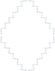 Geometric Zigzag Minimal Watercolor Frame