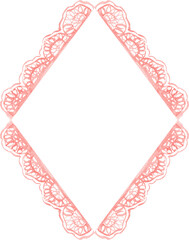 Coral Decorative Watercolor Ornamental Frame