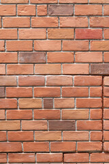 Obraz premium orange brown artificial Brick Foam background at outdoor field.