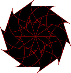 Stylish design with black and red abstract background .