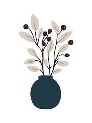 minimalist branch arrangement in modern vase