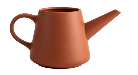 Modern ceramic neti pot matte terracotta finish