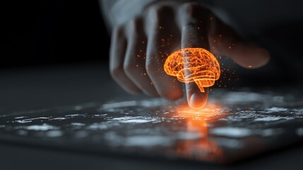 Abstract Post AI Workplace Concept Showing Human Creativity Rising Above Structured Data
