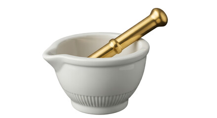 Luxury ceramic mortar with solid brass pestle