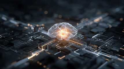 Abstract Post AI Workplace Concept Showing Human Creativity Rising Above Structured Data
