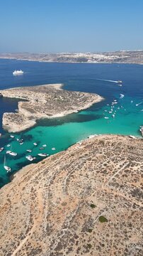 View of Malta, Comino blue lagoon