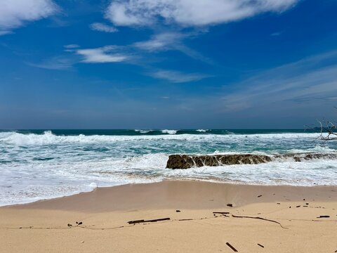 A tropical beach in Malang, Indonesia.