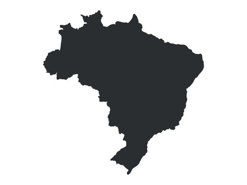map of Brazil on transparent background 