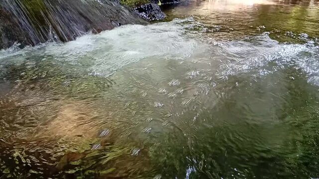 water flowing into the water