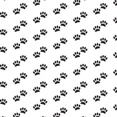 Fototapeta premium Seamless pattern of dog paws