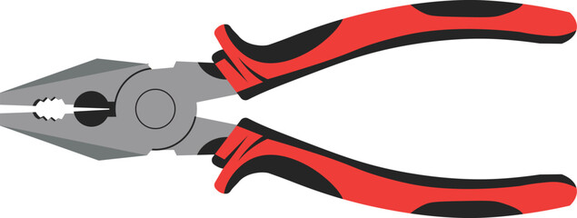 Professional Heavy-Duty Combination Pliers with Non-Slip Red Comfort Grip